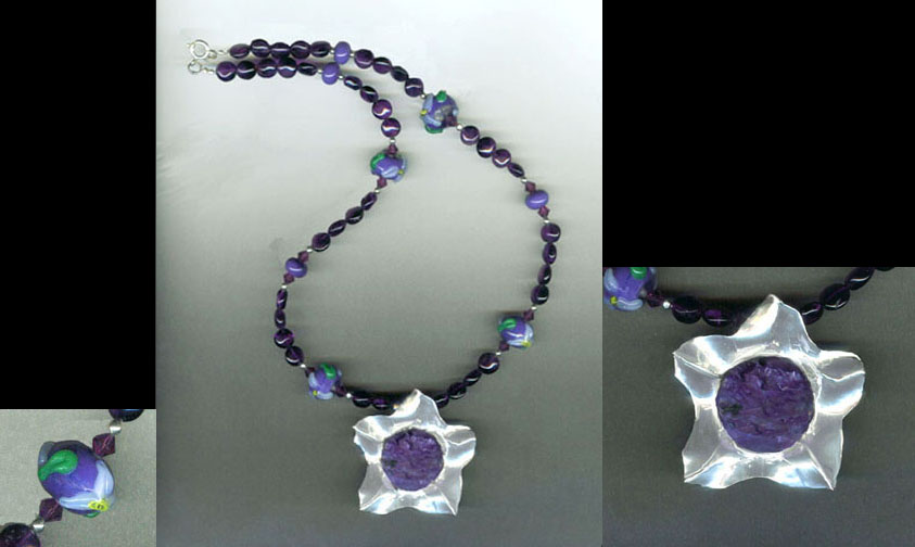Amethyst & Charoite Necklace