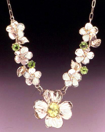 Dogwood and Apple Blossom Necklace