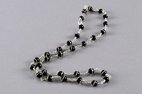 Black Onyx Crochet Necklace